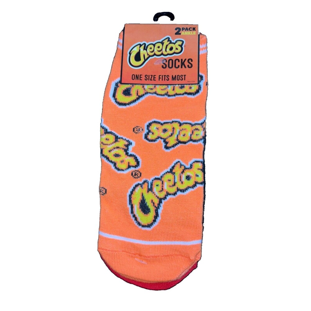 Cheetos 2 Pack Ankle Socks One Size Fits Most Food Funny chips